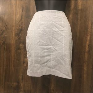 Banana Republic grey plaid pencil skirt